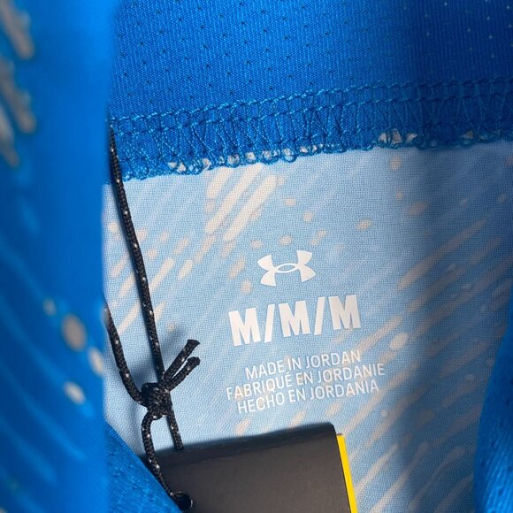 Under‎ Armour Men's Medium UA Dockside Short Sleeve Shirt Blue Tropical 1376577 - Picture 3 of 13